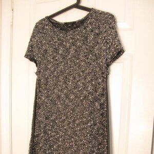 Ann Taylor Short Sleeved Tunic Dress with faux leather detail